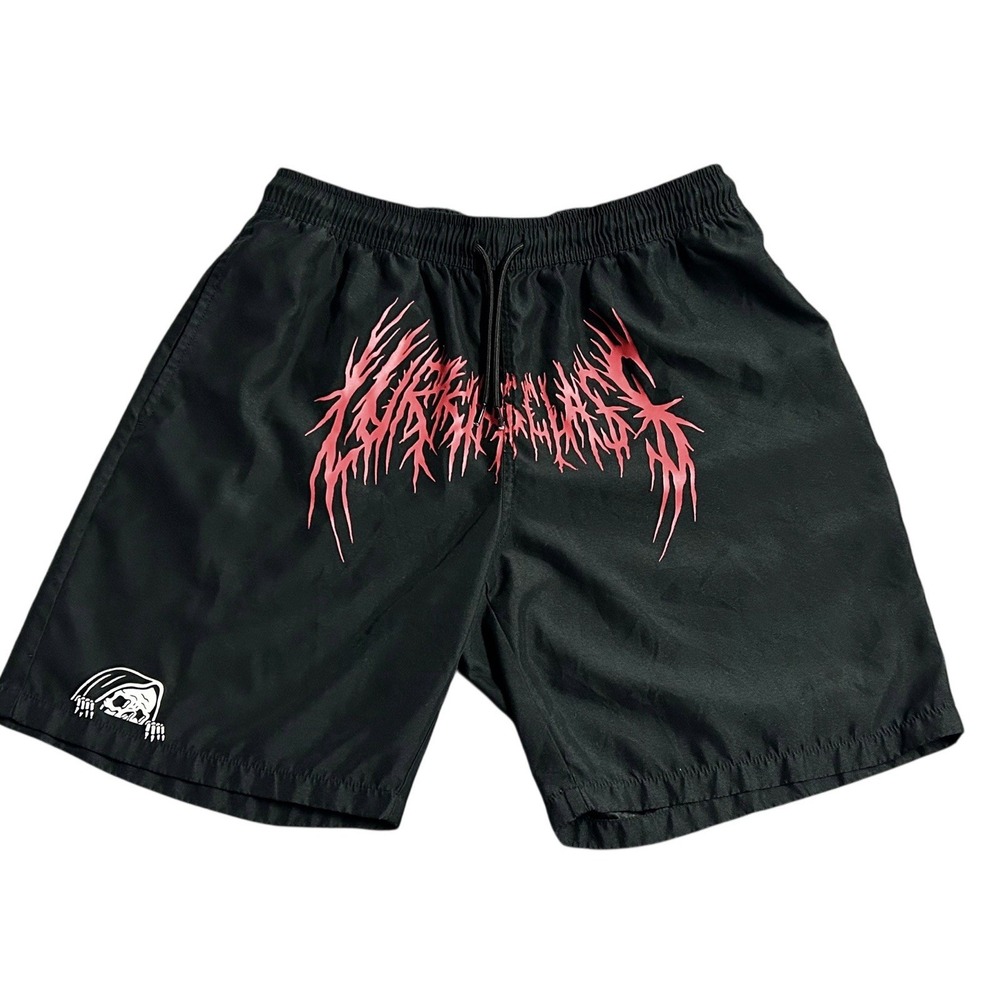Lurking Class Sketchy Tank Hesh‎ Black Board Shorts Men's XL Beach Grunge Punk
